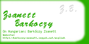zsanett barkoczy business card